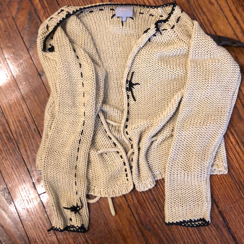 PER UNA cotton acrylic loose weave Cardi